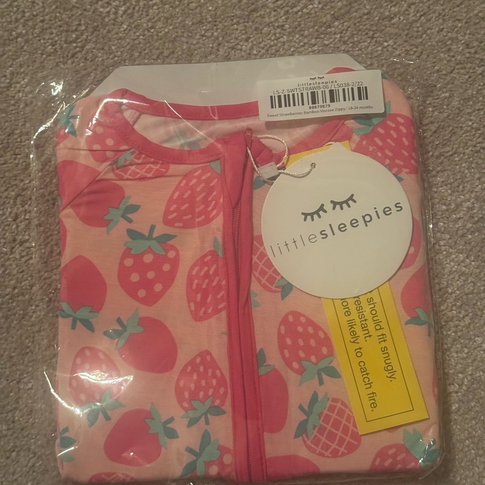 Little Sleepies Sweet Strawberries Zippy